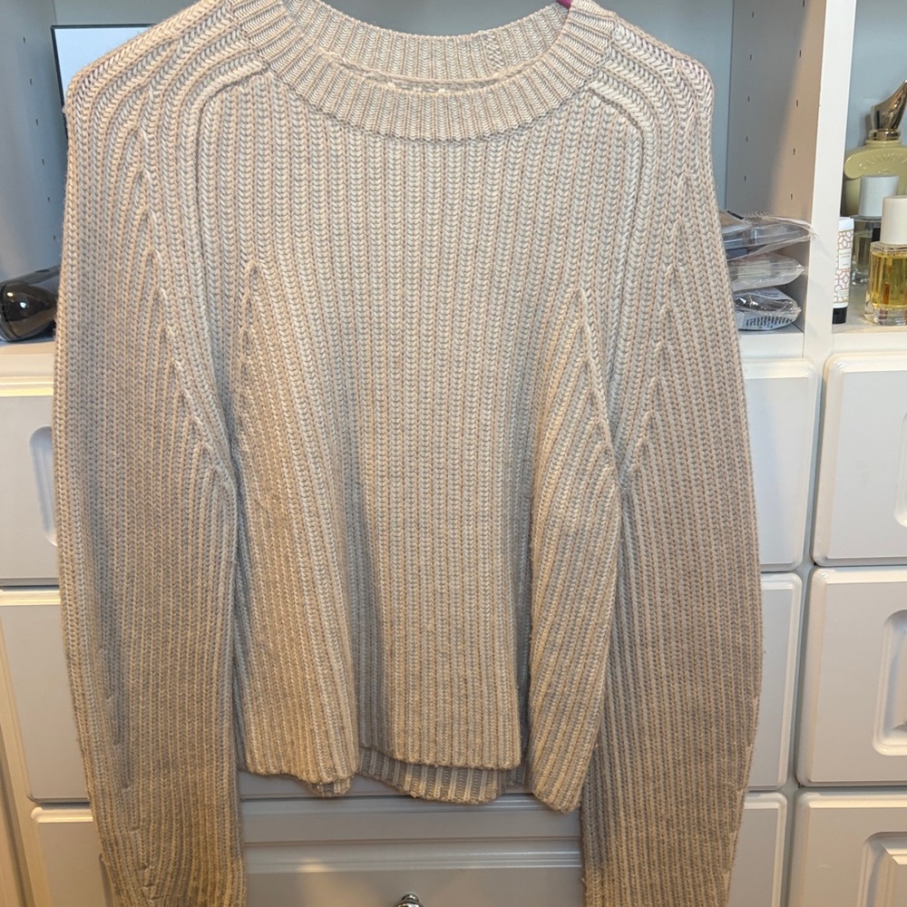 NAADAM cream and white sweater